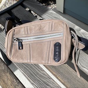 NWT Leather L.A.M.B. Crossbody purse taupe